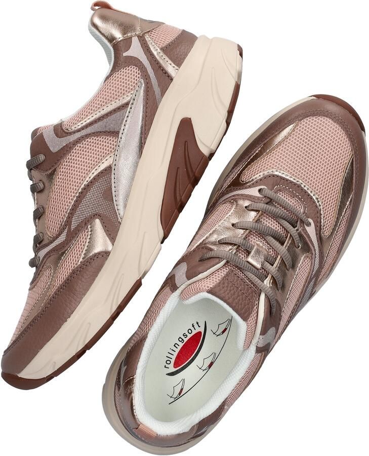 Gabor Rollingsoft Sneaker Zacht Roze Mesh Leer Combi - Foto 9