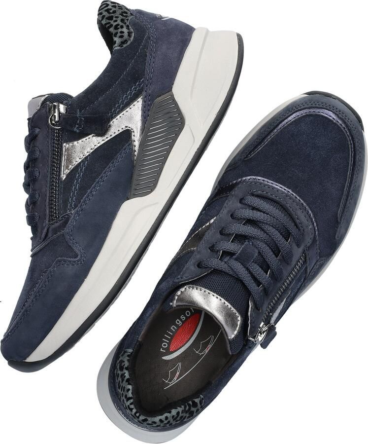 Gabor Rollingsoft Sneakers met sleehak veterschoenen lage schoen vrijetijdsschoen met zijrits - Foto 3