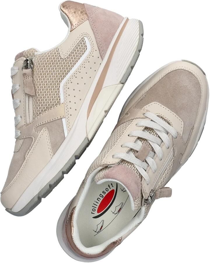 Gabor 86.878.33 Rolling Soft Sneakers beige Leer en Suede Dames Breed Beige - Foto 16