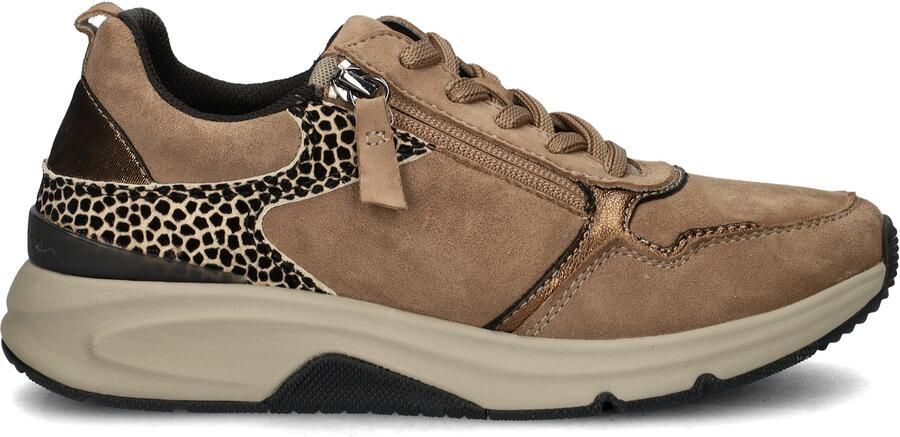 Gabor Comfortabele Rollingsoft Sneaker met Stabiliteit Beige Dames