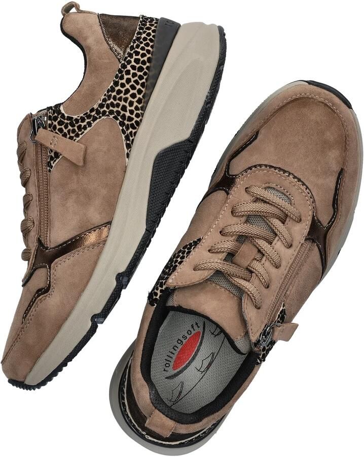 Gabor Comfortabele Rollingsoft Sneaker met Stabiliteit Beige Dames - Foto 3