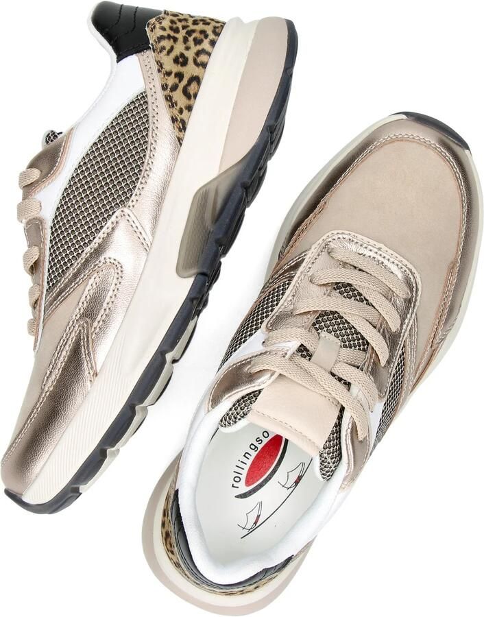 Gabor Rollingsoft Sneakers met sleehak vrijetijdsschoen lage schoen veterschoen met contrastafwerkingen - Foto 3