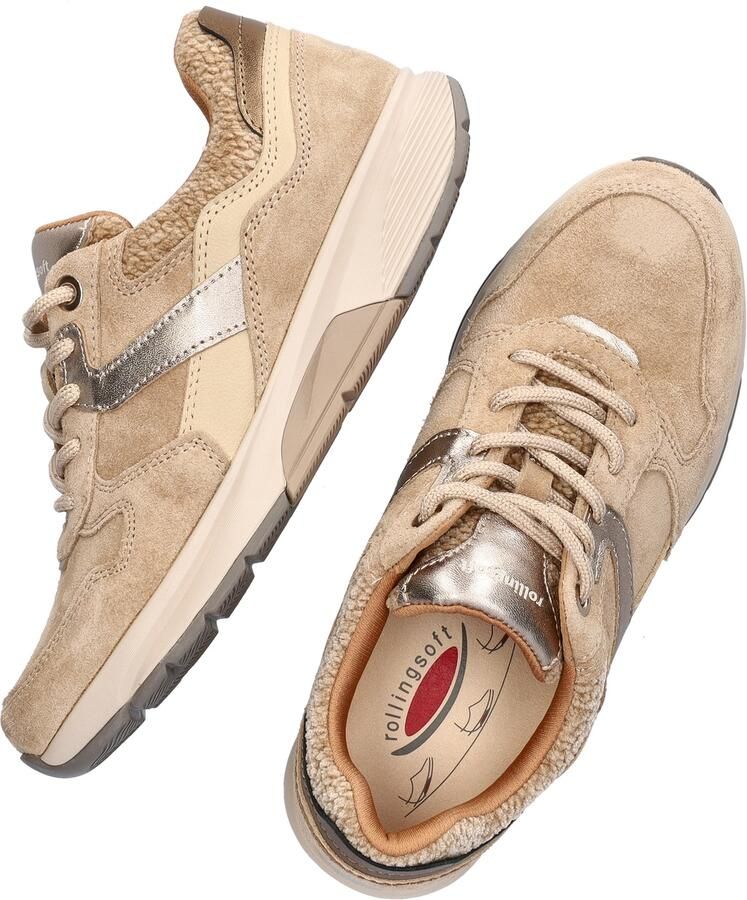 Gabor Rollingsoft dames sneaker Beige multi - Foto 3