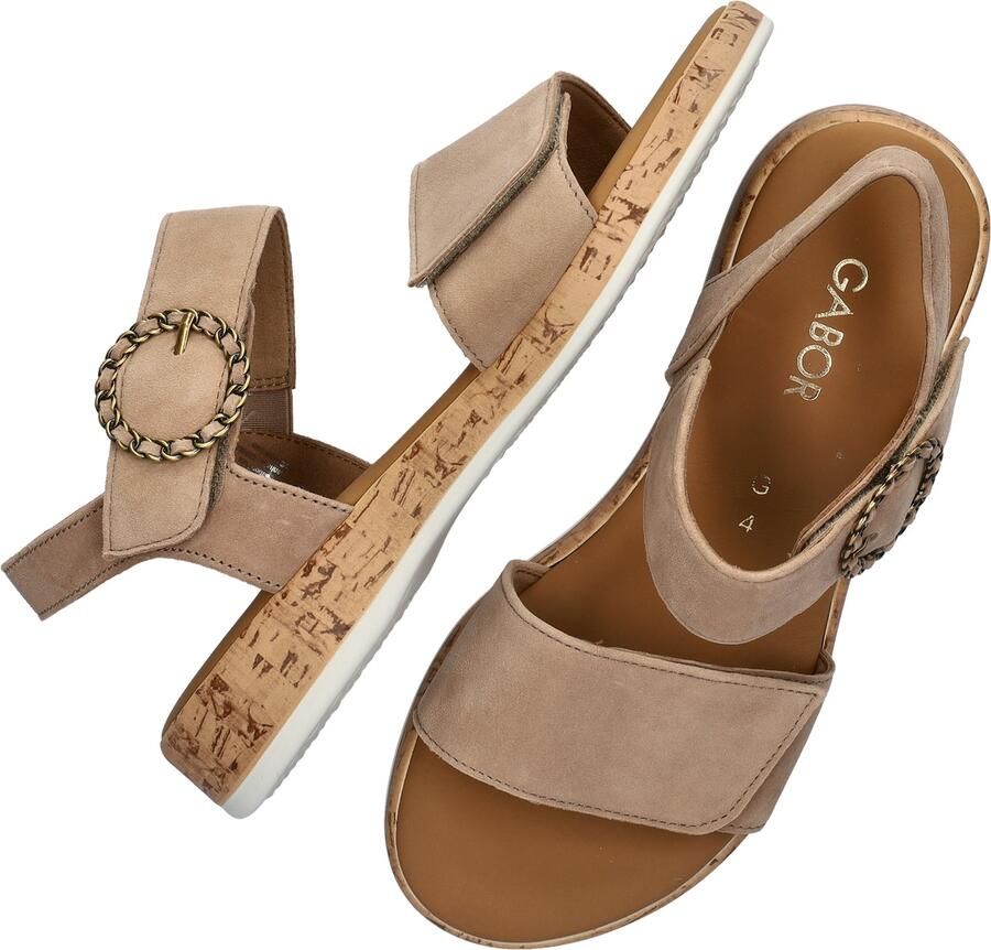 Gabor Sandalen Plat Sandalen Plat beige - Foto 15