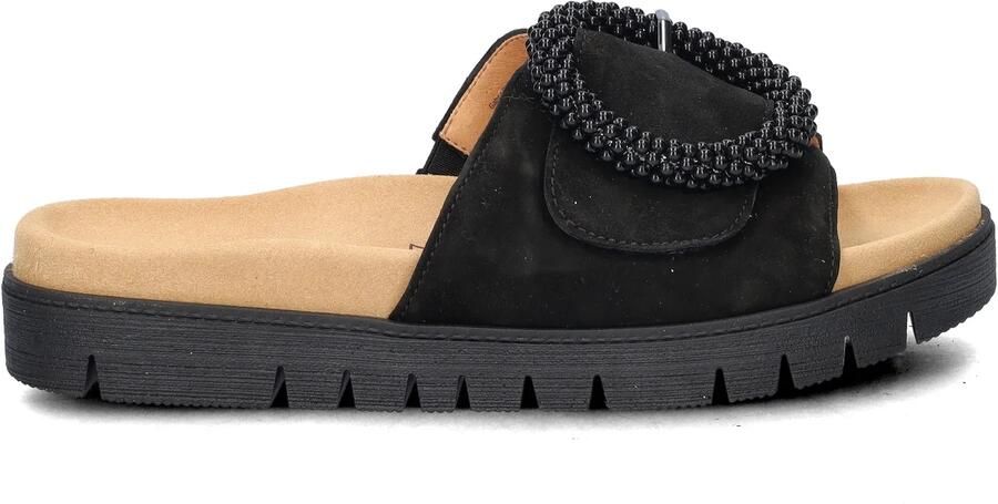 Gabor Slippers plateau zomerschoen slippers met sierparels aan de decoratieve gesp - Foto 6