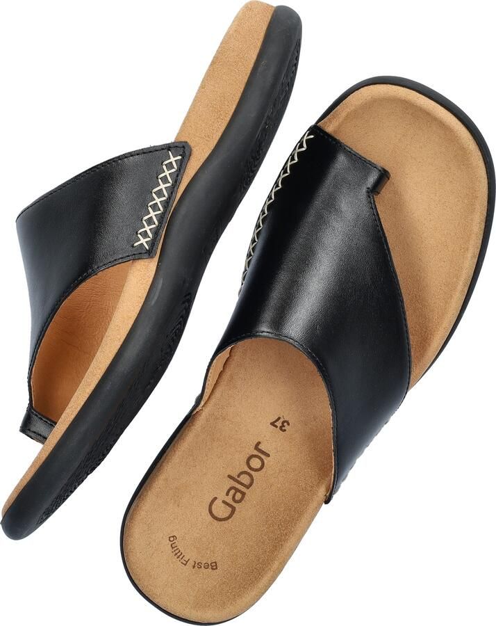 Gabor Teenslippers sleehak zomerschoen dianette met contrastkleurig borduursel - Foto 17