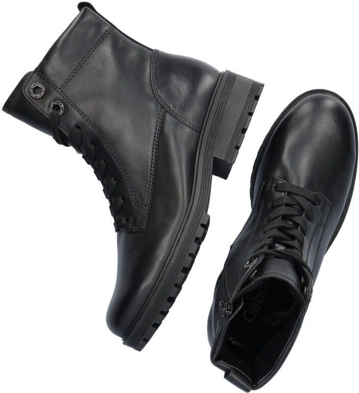 GABOR Veterboots Dames 765.1 Maat: 43 Materiaal: Leer Kleur: Zwart - Foto 6