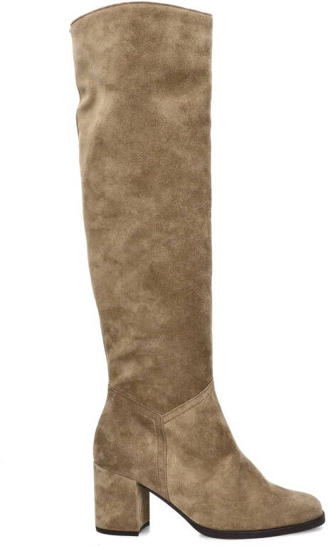 Gabor 95.629.14 Beige Lange velours laarzen smalle leest - Foto 5