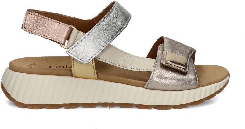 Gabor Sandalen Plat Sandalen Plat goudkleur - Foto 9