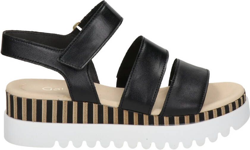Gabor leren sandalen zwart - Schoenen.nl