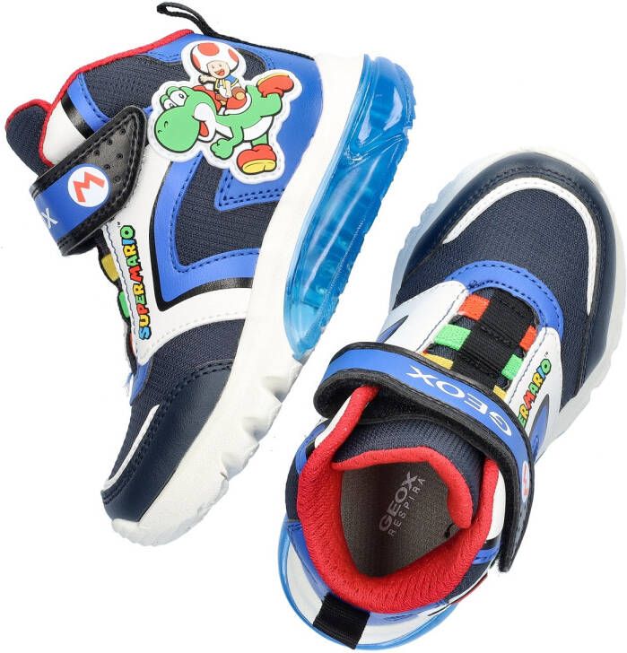 GEOX Ciberdron jongens sneakers Blauw multi - Foto 4