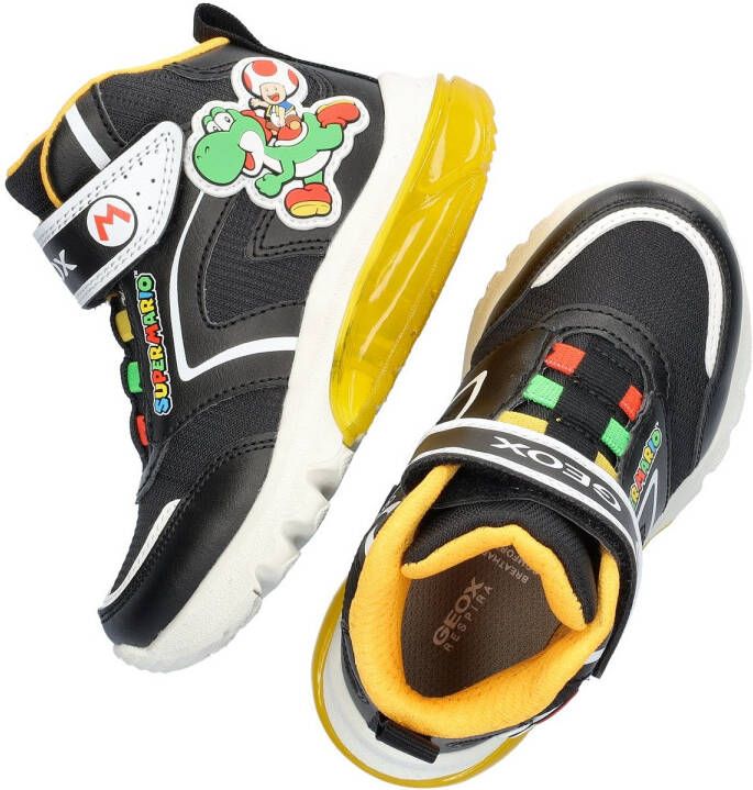 Geox Ciberdron sneakers met lichtjes zwart Jongens Imitatieleer Personage 27 - Foto 4