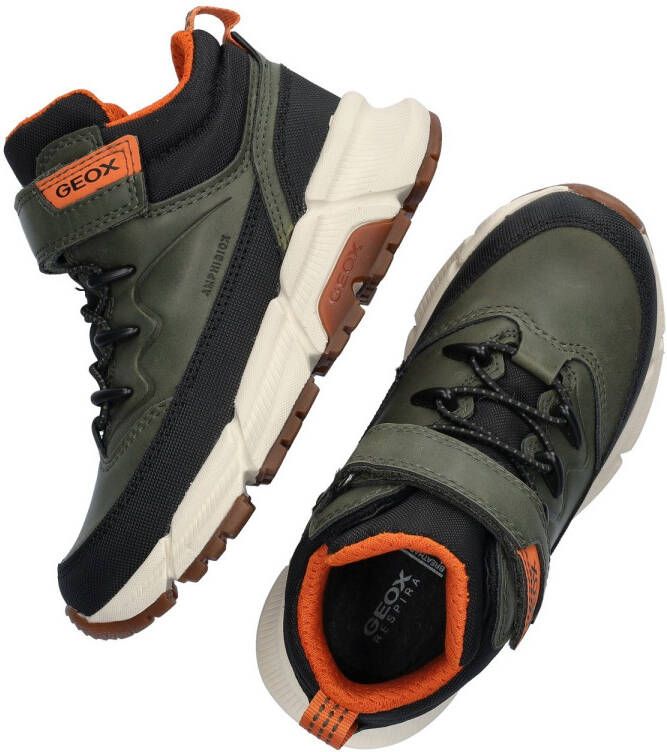 Geox Flexyper Plus sneakers groen Jongens Imitatieleer Meerkleurig 28 - Foto 8