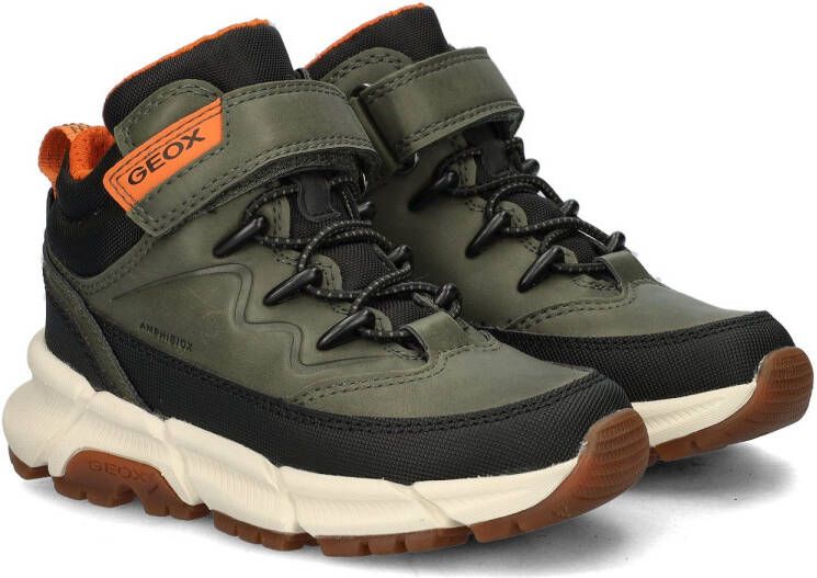 Geox Flexyper Plus sneakers groen Jongens Imitatieleer Meerkleurig 28 - Foto 7