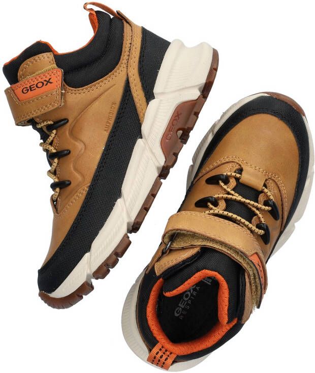 Geox Flexyper Plus sneakers cognac Bruin Jongens Imitatieleer Meerkleurig 29 - Foto 4