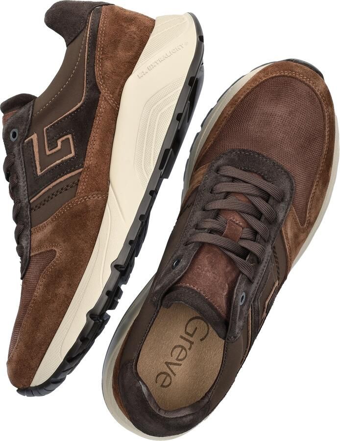 GREVE Lage Sneakers Heren Arnhem Textiel Bruin - Foto 3