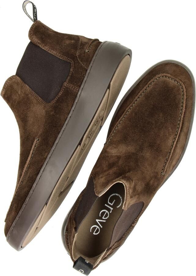 GREVE Chelsea Boots Heren Wave 2701 Maat: 45 Materiaal: Suède Kleur: Bruin - Foto 5