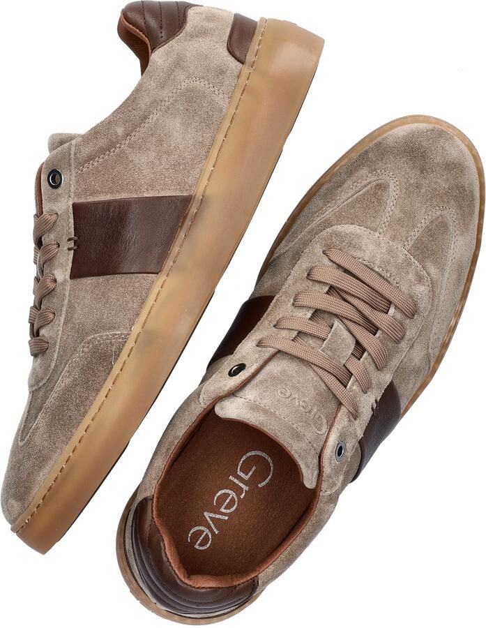 GREVE Lage Sneakers Heren Wave 2223 Maat: 43 5 Materiaal: Suède Kleur: Taupe - Foto 4
