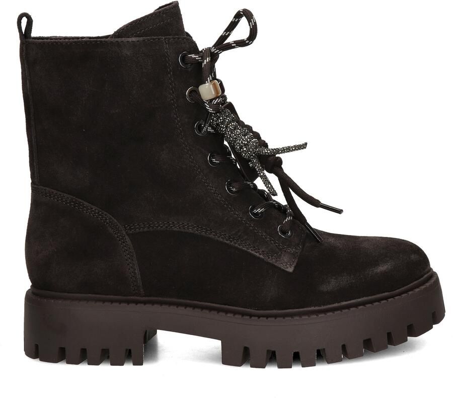 GUESS Bruine leren Fizzle enkellaarzen - Foto 9