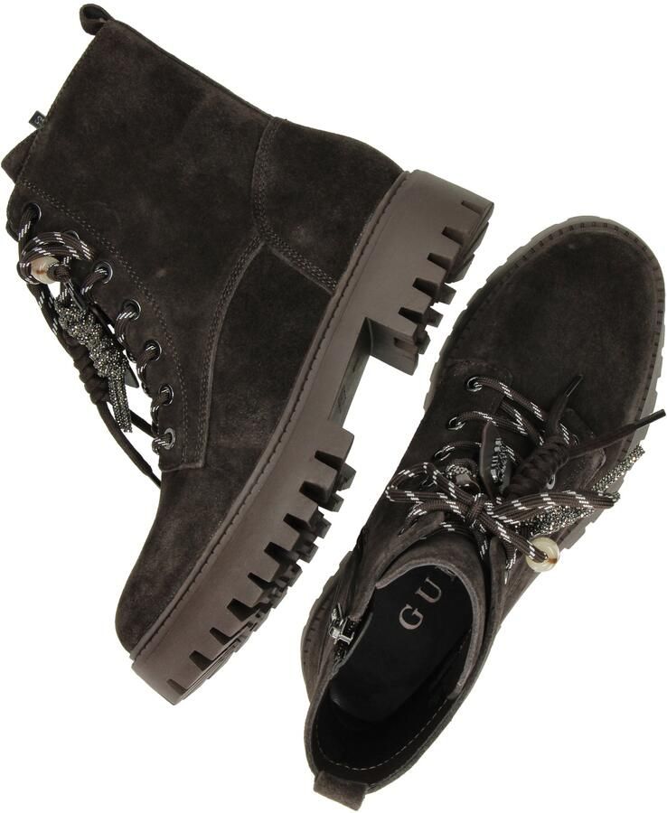 GUESS Bruine leren Fizzle enkellaarzen - Foto 10