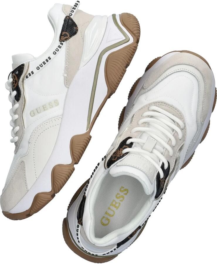Guess Witte Polyethyleen Sneaker met Stof White Dames - Foto 9
