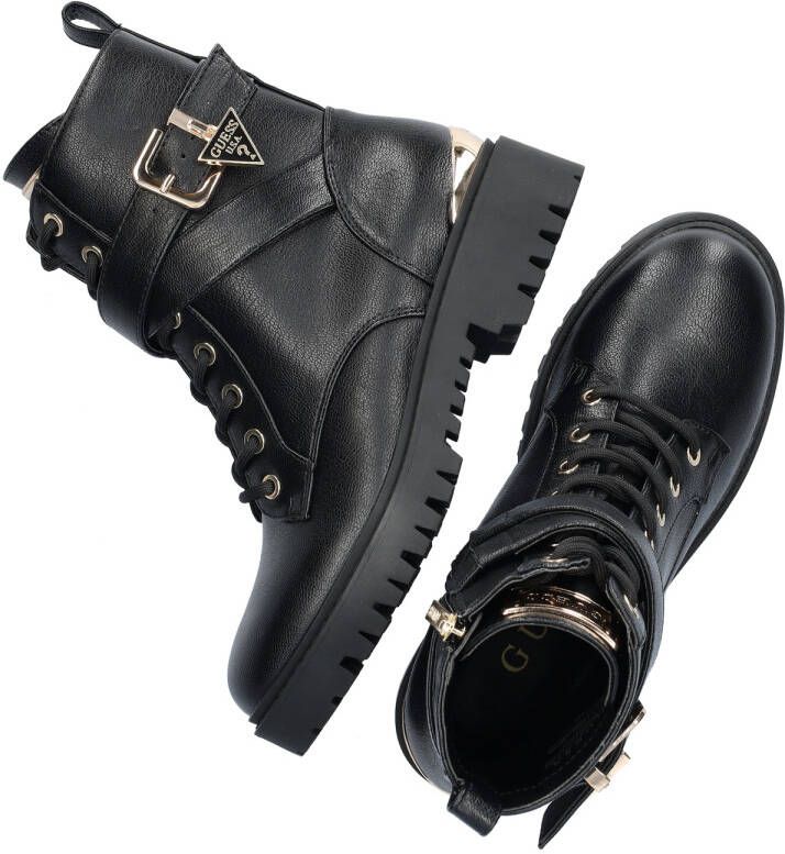 GUESS Olsy Dames Enkellaarzen Zwart Goud PU - Foto 6