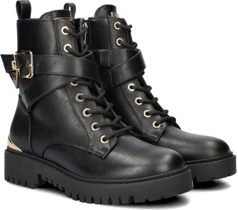 GUESS Olsy Dames Enkellaarzen Zwart Goud PU - Foto 5