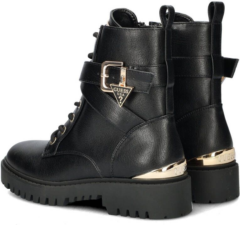 GUESS Olsy Dames Enkellaarzen Zwart Goud PU - Foto 4