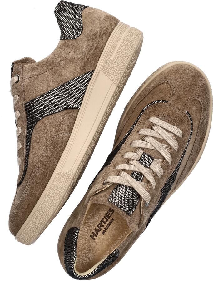 Hartjes 162.2702 34 41.38 Sophie Sneakers Beige Suede Dames Breedtemaat H Beige - Foto 3