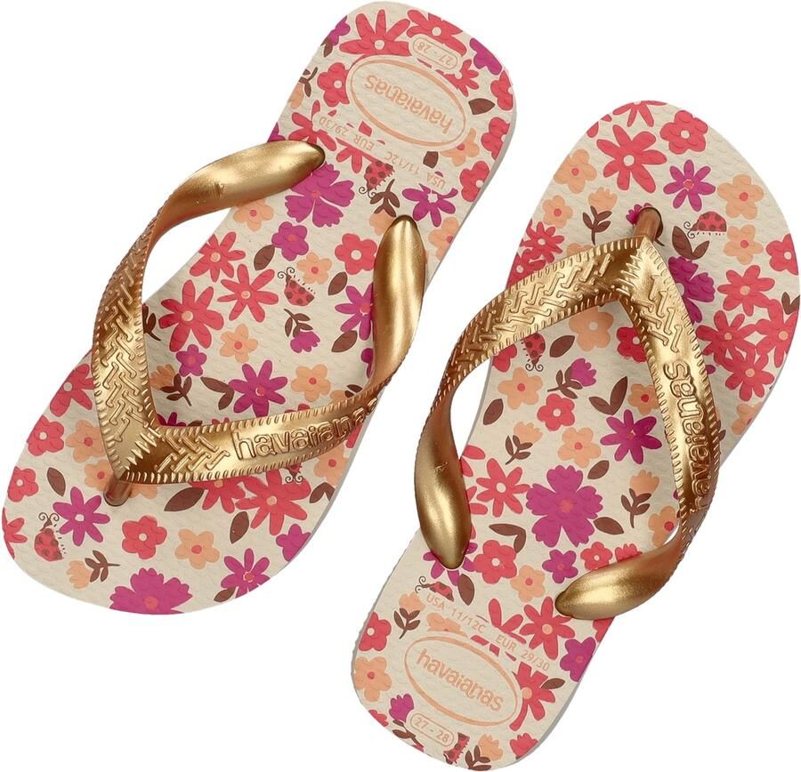 Havaianas HAV. KIDS FLORES BEIGE Goud Meisjes Slippers beige Goud - Foto 10