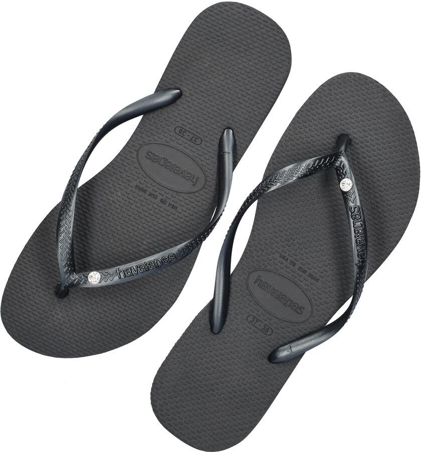 HAVAIANAS Teenslippers Dames Slim Crystal Sw Ii Maat: 31 32 Materiaal: Rubber Kleur: Zwart - Foto 6