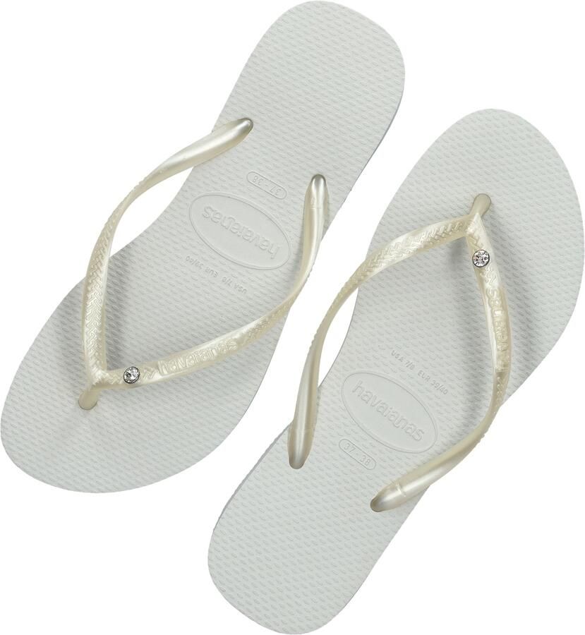 Havaianas Slim Crystal Swarovski Flip Flops Dames Wit- Dames Wit - Foto 3