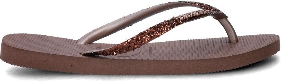 Havaianas HAV. SLIM GLITTER II Donkerbruin Dames Slippers Donkerbruin - Foto 9