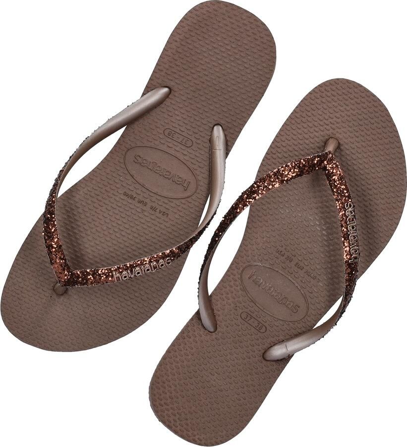 Havaianas HAV. SLIM GLITTER II Donkerbruin Dames Slippers Donkerbruin - Foto 10