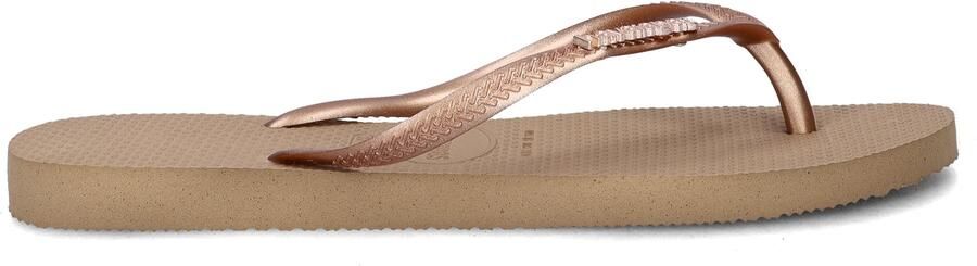 HAVAIANAS Teenslippers Dames Slim Logo Metallic Maat: 35 36 Materiaal: Rubber Kleur: Bruin - Foto 11