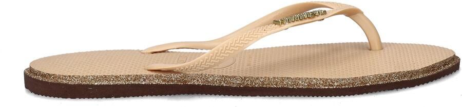 Havaianas HAV. SLIM POINT GLITTER Donkerbruin Goud Dames Slippers Donkerbruin Goud - Foto 12