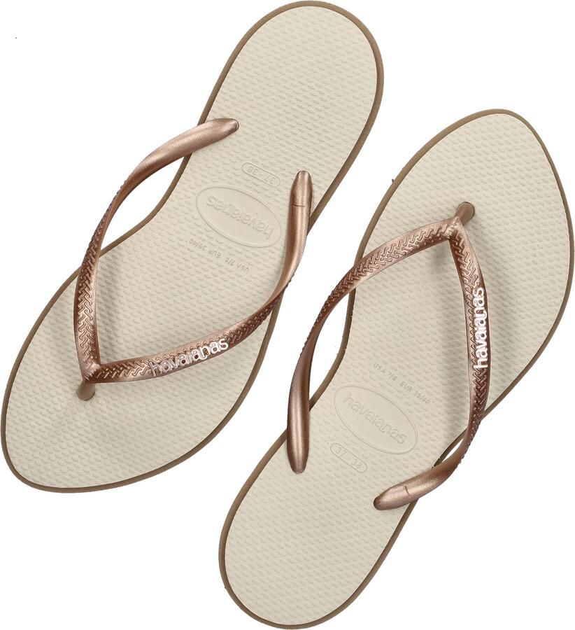 HAVAIANAS Teenslippers Dames Slim Point Maat: 37 38 Materiaal: Rubber Kleur: Beige - Foto 6