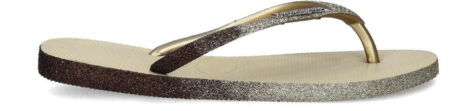 HAVAIANAS Teenslippers Dames Slim Sparkle Ii Maat: 41 Materiaal: Rubber Kleur: Beige - Foto 10