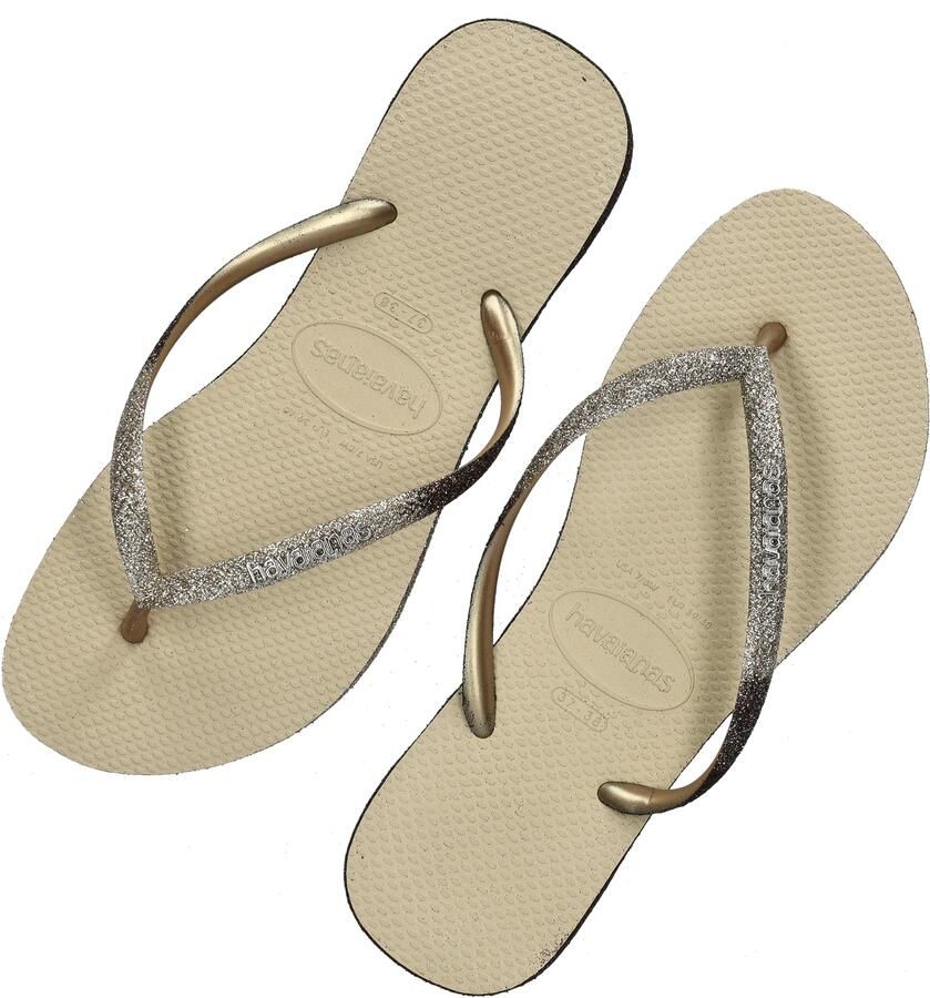 HAVAIANAS Teenslippers Dames Slim Sparkle Ii Maat: 41 Materiaal: Rubber Kleur: Beige - Foto 11