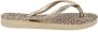 HAVAIANAS Teenslippers Dames Slim Animals Maat: 41 Materiaal: Rubber Kleur: Goud - Thumbnail 5