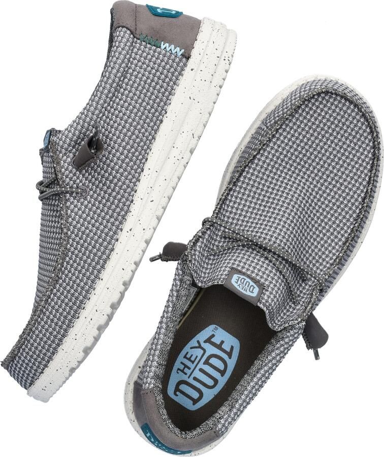 Hey Dude Sportieve Mesh Mocassin Schoenencollectie Gray Heren - Foto 7