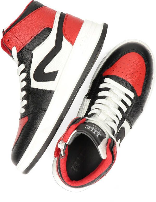 Hip leren sneakers rood wit zwart Jongens Leer Meerkleurig 40 - Foto 7