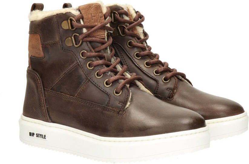 Hip Bruin Jongens Leer 35 Sneakers | Sneaker van - Foto 3