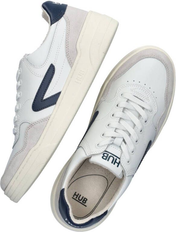 Hub Court | White Blue Ice Ivory Wit Leer Lage sneakers - Foto 5