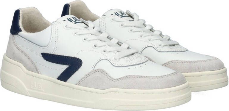 Hub Court | White Blue Ice Ivory Wit Leer Lage sneakers - Foto 3
