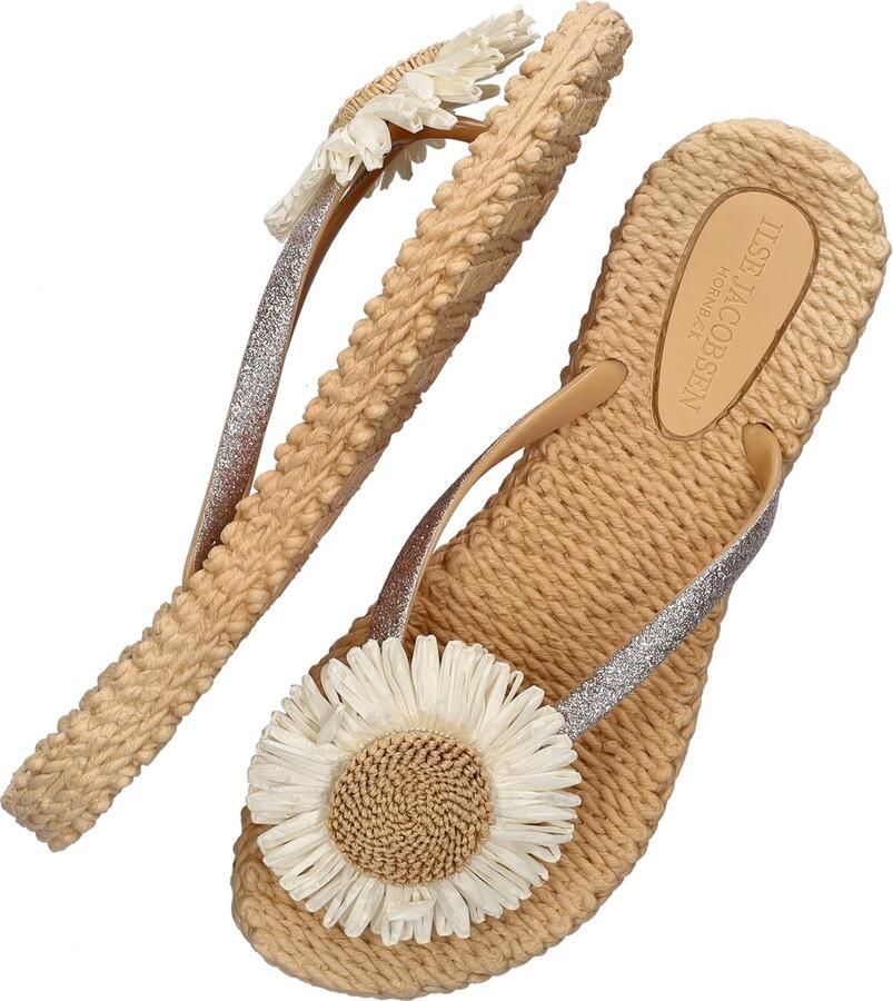 Ilse Jacobsen Cheerful teenslippers met 3d applicatie beige - Foto 6