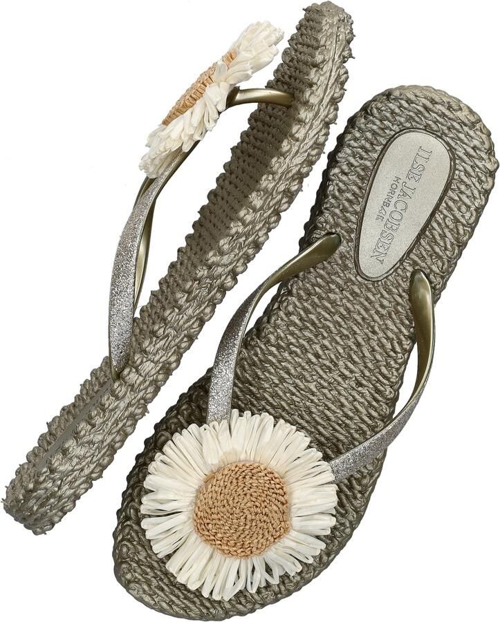 ILSE JACOBSEN Teenslippers Dames Cheerful16f Maat: 41 Materiaal: Rubber Kleur: Zilverkleurig - Foto 15