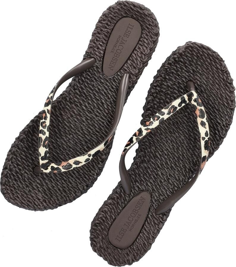 ILSE JACOBSEN Teenslippers Dames Cheerful01p Maat: 36 Materiaal: Rubber Kleur: Bruin - Foto 5