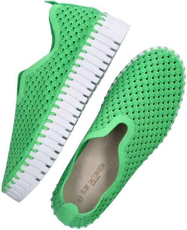 Ilse Jacobsen Instappers Platform TULIP3373W witte zool 495 Bright Green Bright Green - Foto 6