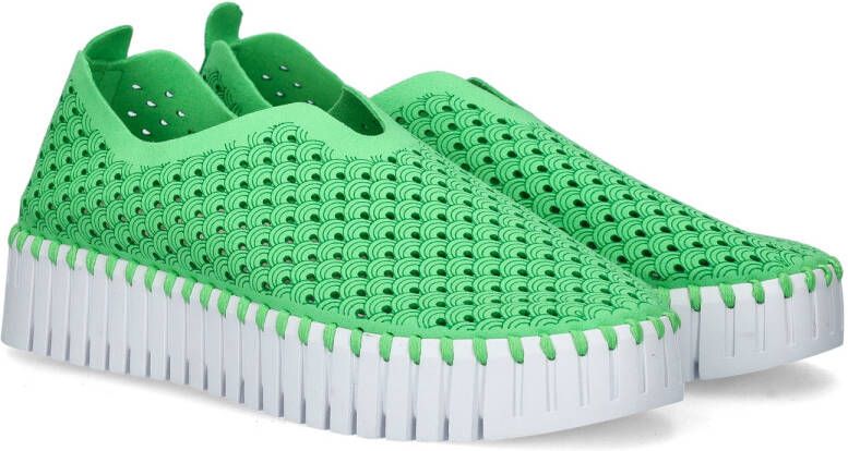 Ilse Jacobsen Instappers Platform TULIP3373W witte zool 495 Bright Green Bright Green - Foto 4